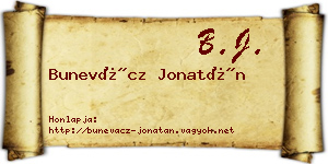 Bunevácz Jonatán névjegykártya